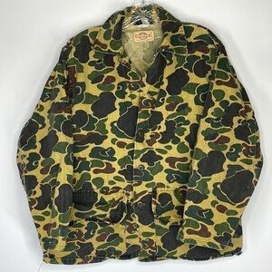 Vintage SaftBak Duck Camouflage Hunting Jacket 70's L-XL